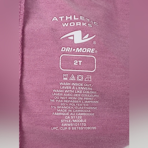 3👚/$15 Athletic Works Outfit for little girl tshirt & floral leggings 2T - Picture 12 of 12